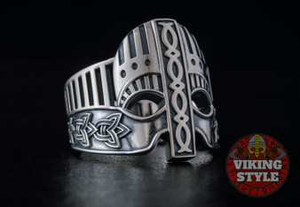 Viking Helmet Ring IV - 925 Silver