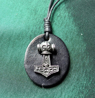 Leather Thor's Hammer Pendant