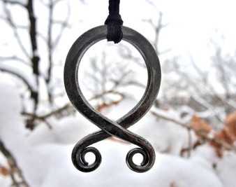 Hand Forged Troll Cross Pendant