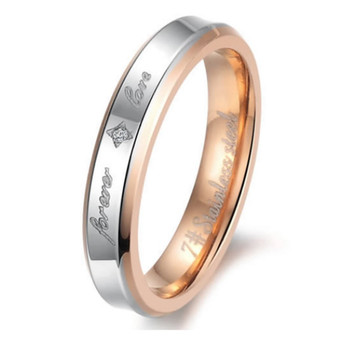 Fashion Stainless Steel "Forever Love" Couples Promise Ring Men Women Wedding Bands
