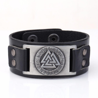 Handmade Valknut Viking Bracelet