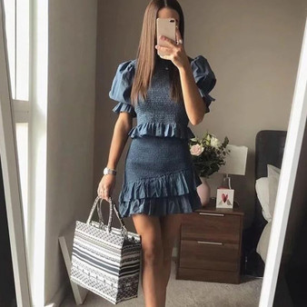 Ruffle Hem Mini Skirt