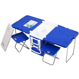 Ultimate Folding Cooler Camping Set Cooler/Table/Chairs