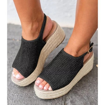 Hemp Wedge Sandals