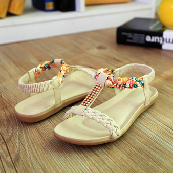 Rhinestone Strap Sandals