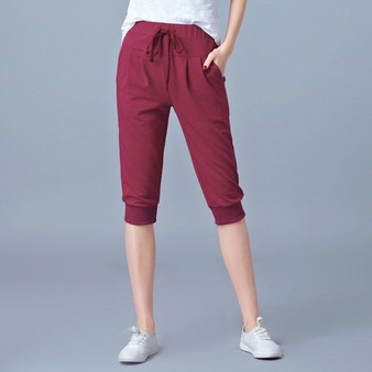 High Waist Stretch Capri Pants