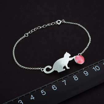 Handmade Playful Cat Bracelet