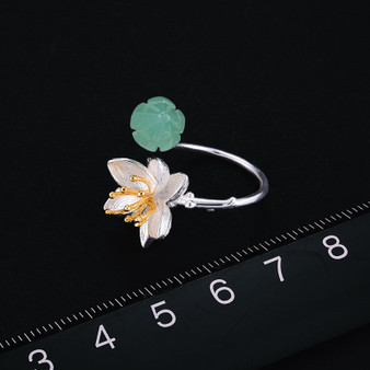 Handmade Gemstone Flower Ring