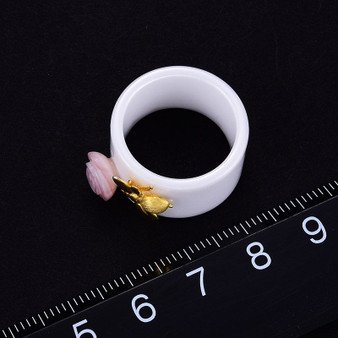 Handmade Bee & Flower Ring