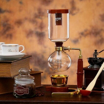 High-quality 3-cup glass siphon pot / vacuum coffee maker filter coffee pot coffee filter tools and gifts