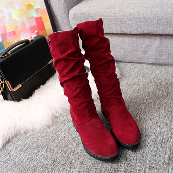 Suede Knee High Boots