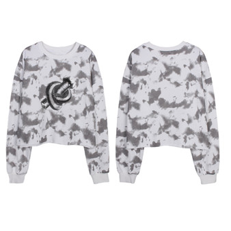 Women 's Fashion Long Sleeves White Fleece Tops