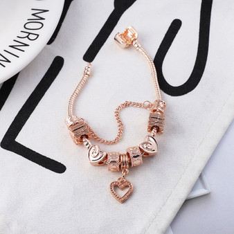 Rose Gold Charm Bracelet