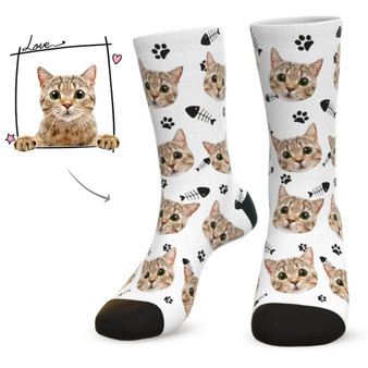 Custom Cat Face Socks - Best Gifts For Cat Lovers