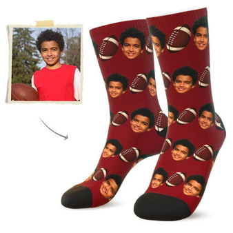 Custom Sport American Football Face Socks - Best Gift For American Football Lovers