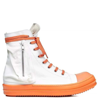 HI SNEAKERS - WHITE/TANGERINE