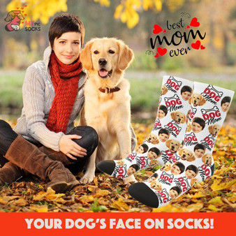 Custom Dog Mom Face Socks - Best Gifts For Dog Lovers