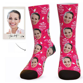 Custom Best Mom Face Socks - Best Personalized Gifts For Mom
