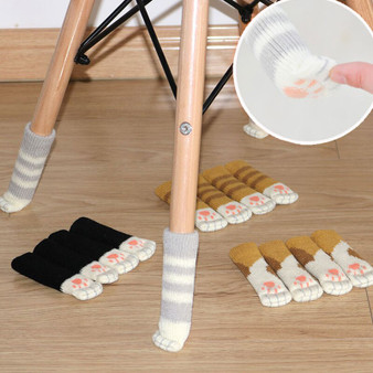 Kitty Paw Chair Socks 4Pcs