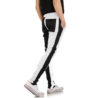 Men's Zipper Fitness Sportswear Skinny Sweatpants Gyms Casual Jogger Harem Track Pants