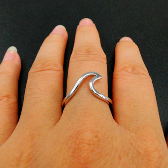 Ocean Wave Silver Ring