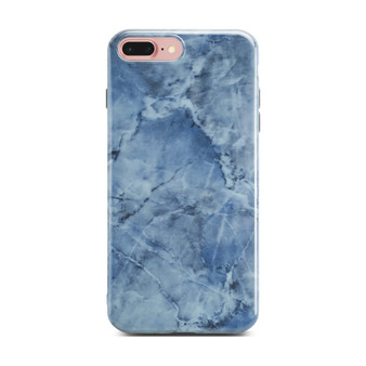 Blue Glossy Marble Case for iPhone 8 Plus / 7 Plus