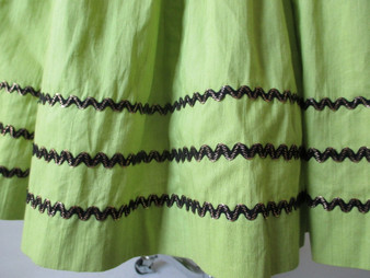 Vintage 50's Chartreuse Squaw Patio Skirt & Top Set M