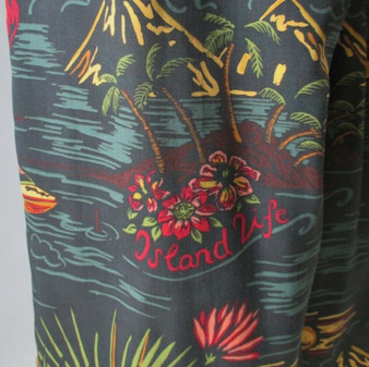 Vintage Kahala Hawaiian Drawstring Casual Capri Pants L