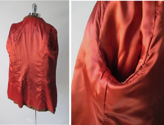 Vintage 60's MOD Copper Orange Fleck Pea Coat M