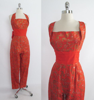 Vintage 50's 60's RARE Vintage Alfred Shaheen Jumpsuit M