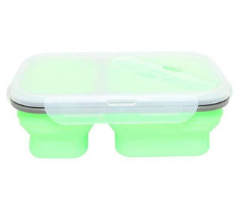 2 Well Collapsible Bowl - Silicone Portable Dog Cat Pet Bowl 900ml Folding Container