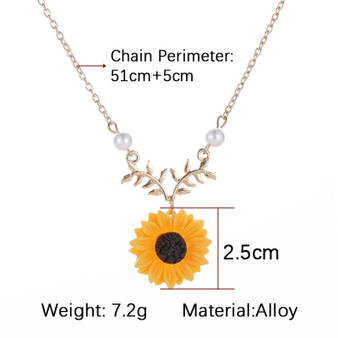 Sunflower Pendant Necklace