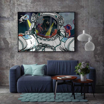 Canvas - Astronaut Selfie - (Craft Beer Artwork)