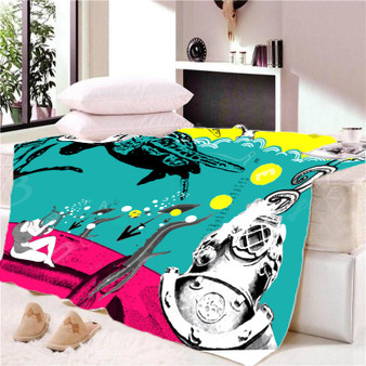 Fleece Blanket - Turtle Shark - (Craft Beer Artwork)