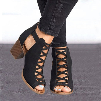 Ladies Chunky Heel Sandals