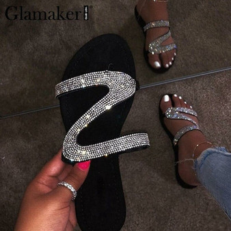 Sexy shiny Women's shoes fashion summer Flat sandals