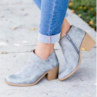 Thick Block Heel Ankle Boots