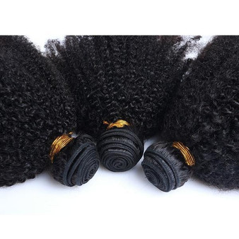 Hairocracy Premium Brazilian Human Afro Kinky Curly Hair Extension Weave - 4B 4C Remy Hair