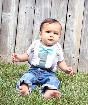 Boys First Birthday Outfit Grey and Blue Aqua 1st Birthday Shirt