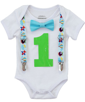 Airplane First Birthday Outfit Baby Boy - Plane Theme Shirt