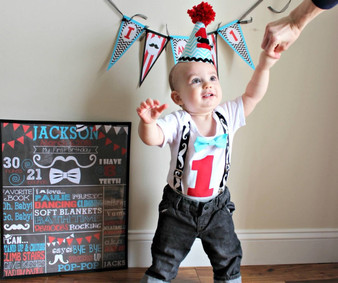 Boys First Birthday Outfit Mustache Bash Little Man Party