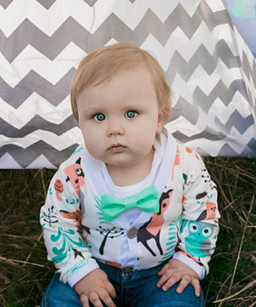 Wild One Boho First Birthday Outfit Boy Cardigan Bow Tie