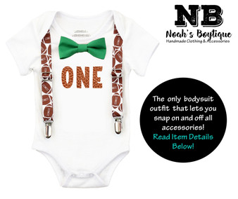 Football First Birthday Party Outfit Baby Boy