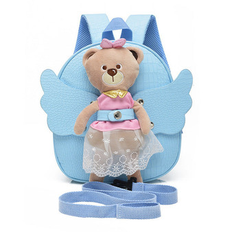 Angel Bear Girl School Backpack Kindergarten Kids Bag with Strap