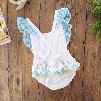 Baby Girl Cinderella Belle Lace Romper Outfits for Summer