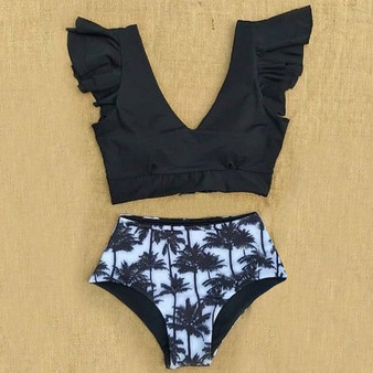 Ruffle High Waist Bikini set