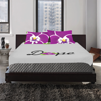 Dope African Violet 3-Piece Bedding Set