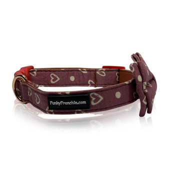 French Bulldog Sweetheart Collection Bowtie Dog Collar