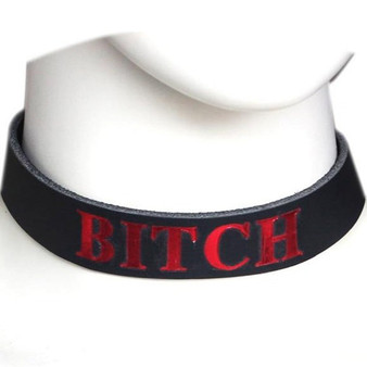 Genuine Leather Sissy Bitch Collar