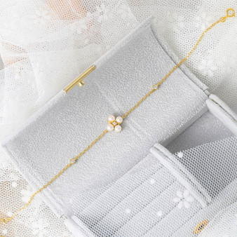 Gold Plated Pearl Bracelet